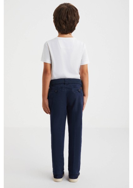 Pamuklu Lacivert Chino Çocuk Pantolon fırsatları