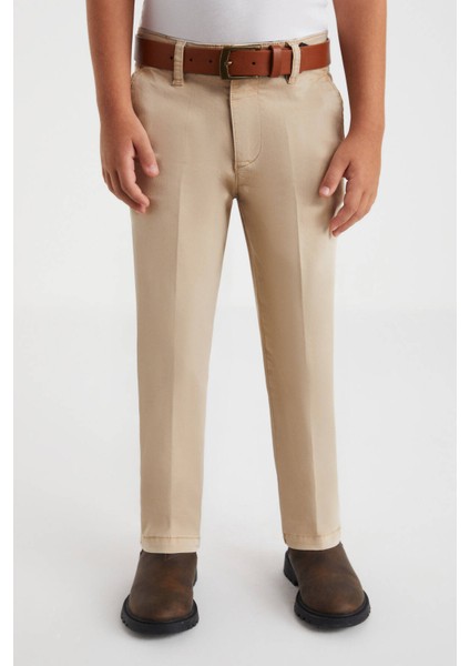 Pamuklu Camel Chino Çocuk Pantolon modelleri
