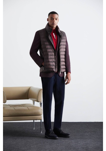 Bordo Activewear Kaz Tüyü Şişme Yelek