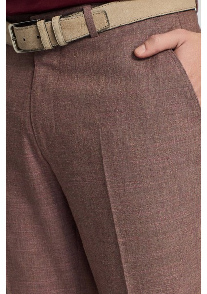 Pamuk Yün Karışım Gül Kurusu Chino Pantolon indirimleri