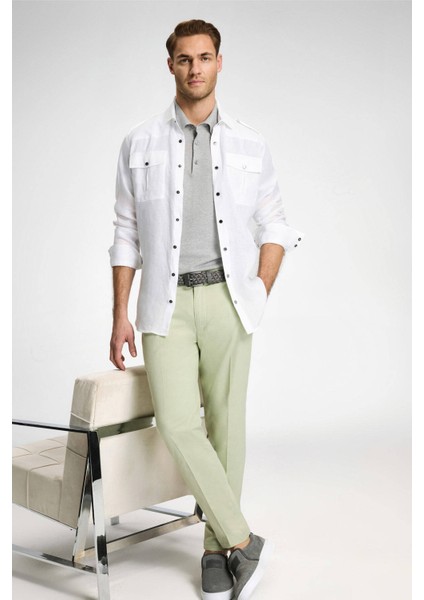 Açık Yeşil Yazlık Chino Pantolon
