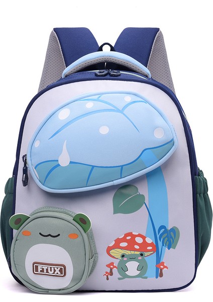 Yağmurdan Saklanan Kurbağa Anaokulu Okul Çantası 3-6 Yaş Çocuk Omuz Çantası (Yurt Dışından)