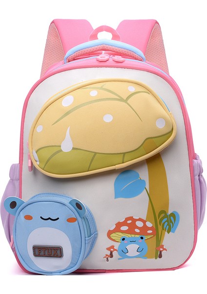 Yağmurdan Saklanan Kurbağa Anaokulu Okul Çantası 3-6 Yaş Çocuk Omuz Çantası (Yurt Dışından)