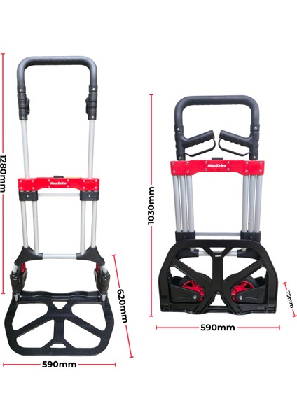 FW90L 200KG Katlanır Paket Taşıma Arabası fırsatları