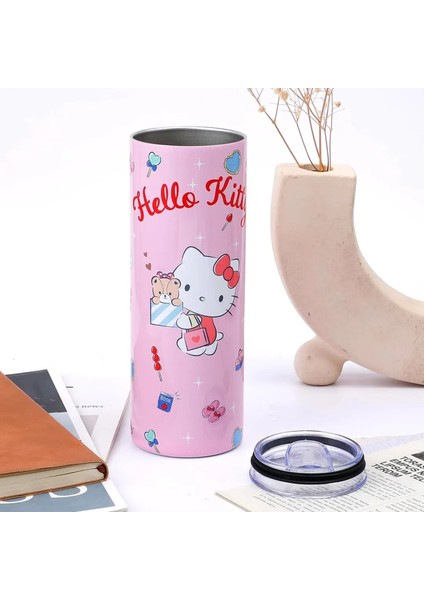 Hello Kitty Figürlü Metal Çelik Bardak Kupa Termos Mug - 26 cm x 17 cm modelleri