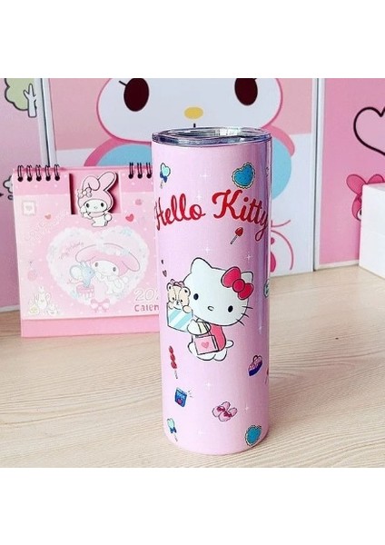 Hello Kitty Figürlü Metal Çelik Bardak Kupa Termos Mug - 26 cm x 17 cm indirimleri