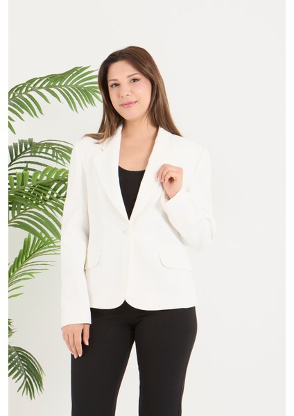 Kadın Tek Düğme Belden Oturtmalı Spor Ceket fırsatları