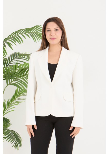 Kadın Tek Düğme Belden Oturtmalı Spor Ceket indirimleri