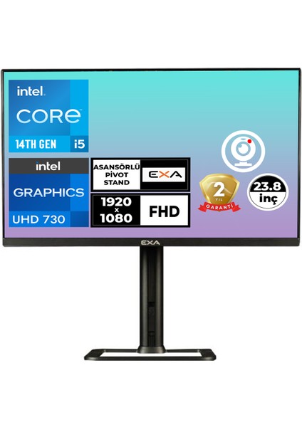 C54 I5-14400 40GB 512GB SSD 23.8" Fhd Freedos All In One Pc X24SPR 004