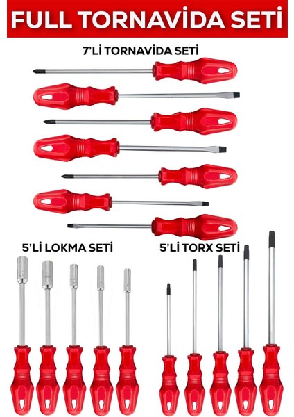 17 Parça Tornavida Seti (Torx&lokma&tornavida)