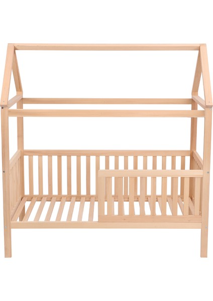KMB312 Doğal Ahşap Montessori Yatak – 160X80 Cm, Masif Ahşap, Ayarlanabilir Güvenlik Paneli fiyatları