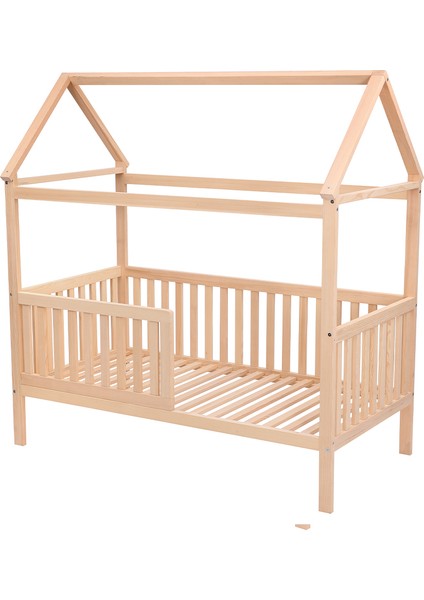 KMB312 Doğal Ahşap Montessori Yatak – 160X80 Cm, Masif Ahşap, Ayarlanabilir Güvenlik Paneli indirimleri