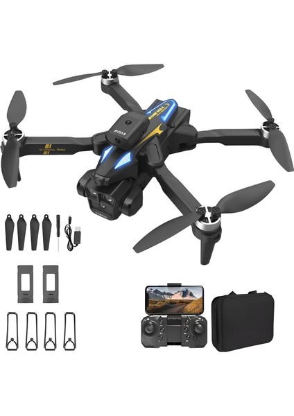 C10S 4K Fpv Kameralı Fırçasız Motor Katlanabilir Drone Yükseltme Irtifa Sabitleme Taşıma Çantasıyla