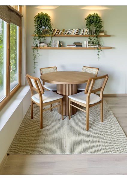 Alberohome Lilyum Masa Takımı 100X100