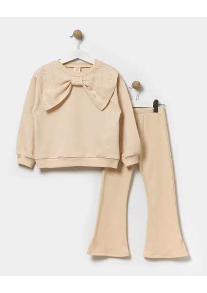 Kız Çocuk Fiyonk Yaka Detaylı Alt Üst Takım fiyatları