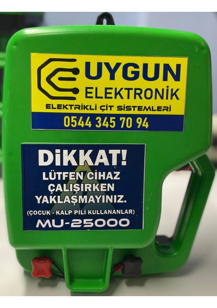 MU-25000 25W Güneş Panelli- Yüksek Güçlü Elektrikli Çit Makinesi -Paket -50 Adet Izalatör -500MT Tel fiyatları