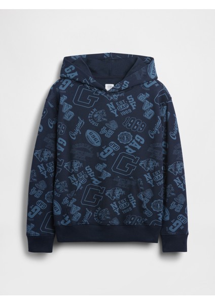 Erkek Çocuk Lacivert Relaxed Gap Baskılı Sweatshirt indirimleri