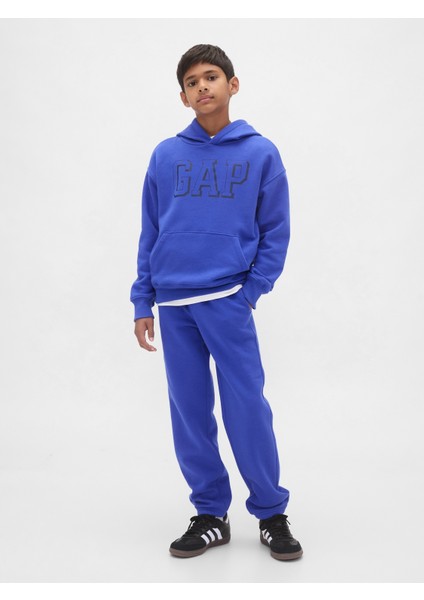 Erkek Çocuk Mavi Relaxed Gap Logo Eşofman Altı
