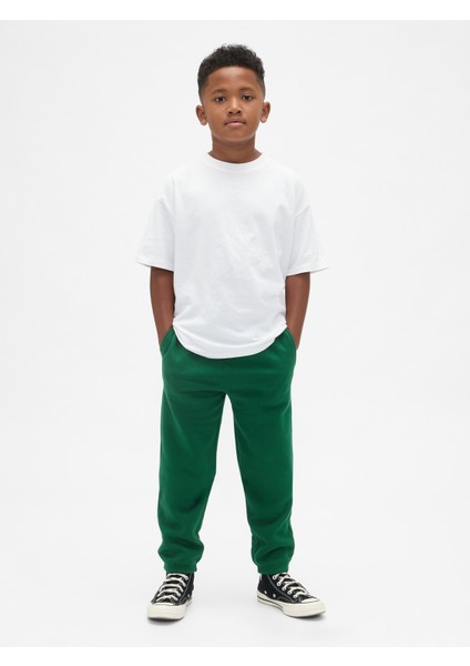 Erkek Çocuk Yeşil Relaxed Gap Logo Eşofman Altı