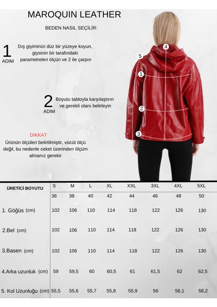 Gaga Kadın Kapüşonlu Deri Mont