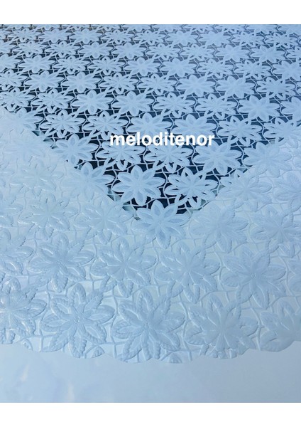 Şeffaf Kaplama Işleme Dantel Yıldız Motifli Kaymaz Kolay Silinebilir Pvc Yuvarlak Muşamba Masa Örtüsü fiyatları