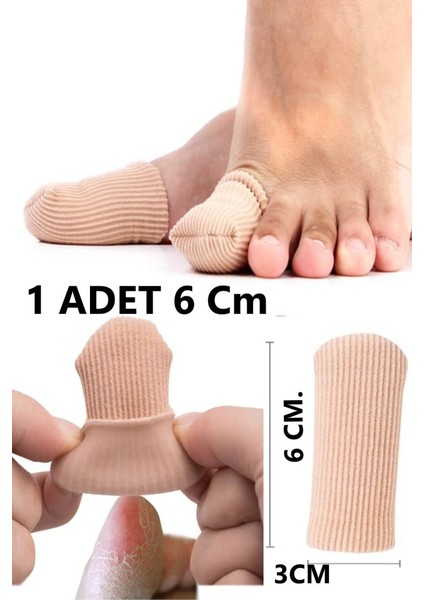 Ayak Başparmak Kemik Koruyucu , Tırnak Batması Için Kumaş Kaplı Silikon Tüp Yara Nasır Koruyucu