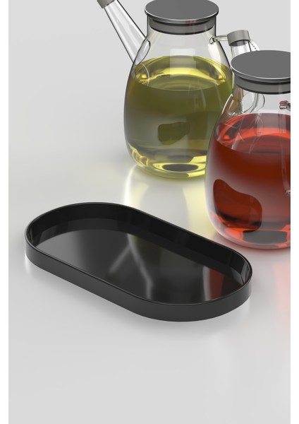 Xl Büyük Boy Granit Yağlık Altlığı,yağdanlık Standı,mutfak Banyo Için Organizer (Cam Yağdanlıksız)