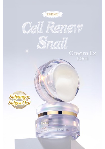 Salyangoz Salgısı Özlü Yoğun Nemlendirici Bakım Kremi Super Aqua Cell Renew Snail Cream Ex