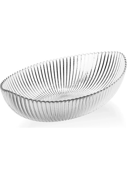 Kase Sunum Cam Oval Aria 2 Li 21CM Cam Tabak Çerez Meyve Sunum modelleri