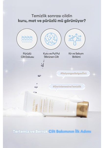 Salyangoz Özlü Temizleme Köpüğü Super Aqua Cell Renew Snail Cleansing Foam 100ml fiyatları