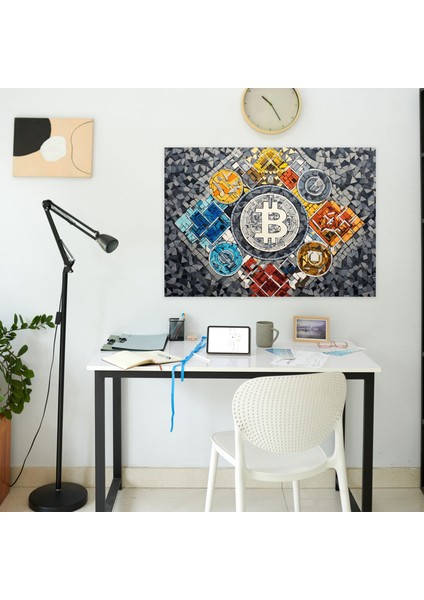 Blockchain Kripto Para Kanvas Tablo - Duvar Dekorasyonu Duvar Sanatı modelleri