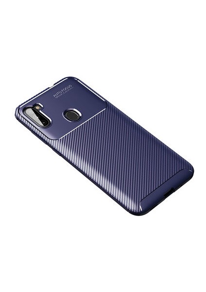 Samsung Galaxy M11 Kılıf Karbon Desenli Esnek Yüksek Kaliteli Meteryalden Üretilmiş Silikon Kapak Ryc/negro