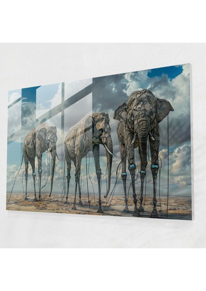 Salvador Dali'nin Uzun Bacaklı Filler Cam Tablo Sanatı - Ev Dekorasyonu Için Salvador Dali Cam Tablo