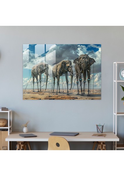 Salvador Dali'nin Uzun Bacaklı Filler Cam Tablo Sanatı - Ev Dekorasyonu Için Salvador Dali Cam Tablo fiyatları