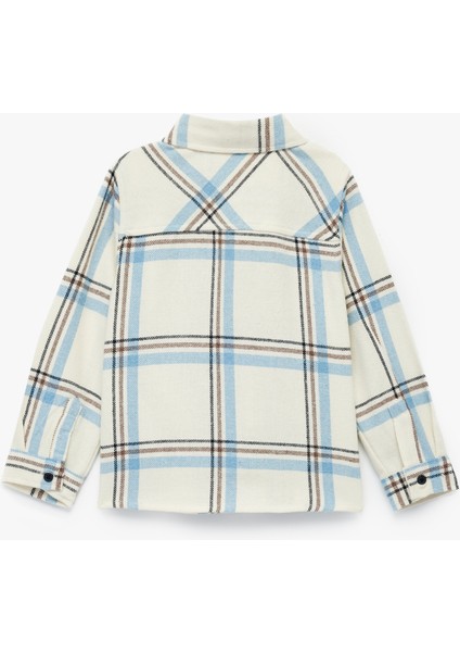 Uzun Kollu Klasik Yaka Düğmeli Cep Detaylı Ekoseli Oduncu Gömleği fiyatları