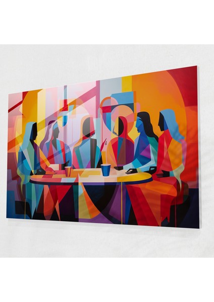 Isa Mesih'in Son Akşam Yemeği Çağdaş Cam Sanatı - Isa Mesih'in Son Akşam Yemeği Cam Duvar Sanatı Sembolik Temsil