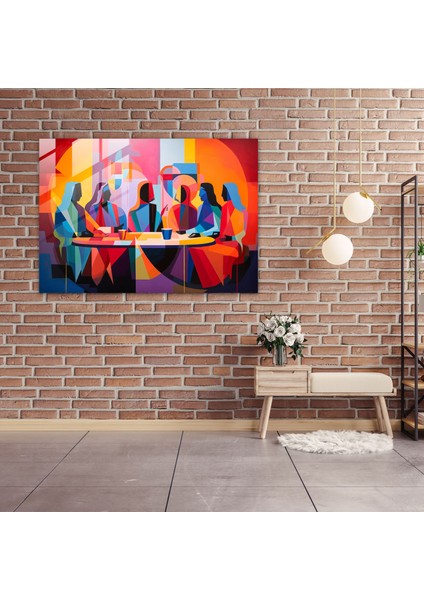 Isa Mesih'in Son Akşam Yemeği Çağdaş Cam Sanatı - Isa Mesih'in Son Akşam Yemeği Cam Duvar Sanatı Sembolik Temsil fiyatları