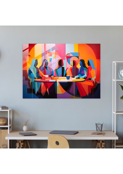 Isa Mesih'in Son Akşam Yemeği Çağdaş Cam Sanatı - Isa Mesih'in Son Akşam Yemeği Cam Duvar Sanatı Sembolik Temsil modelleri