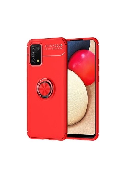 Samsung Galaxy A02S Kılıf Yüzüğü Stant ve Araç Tutucu Olabilen Şık Esnek Premium Silikon Kapak Ryc/ravel