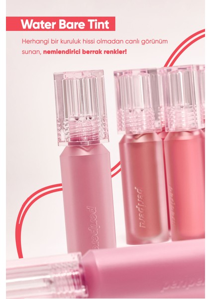 Doğal Tonlarda, Uzun Süre Kalıcı, Işıltılı Tint PERIPERA Water Bare Tint (04 All Right Peach)