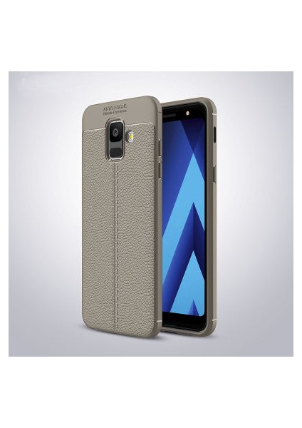 Samsung Galaxy A6 2018 Kılıf Deri Silikon Yüzeyli Yüksek Kaliteli Silikondan Üretilmiş Premium Silikon Kapak Ryc/niss