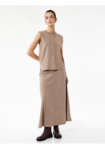 Basic Bisiklet Yaka Triko Kolsuz Kazak fiyatları