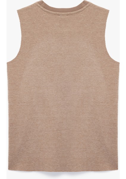 Basic Bisiklet Yaka Triko Kolsuz Kazak fırsatları