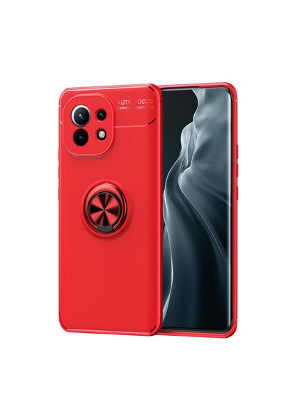 Xiaomi Mi 11 Kılıf Yüzüğü Stant ve Araç Tutucu Olabilen Şık Esnek Premium Silikon Kapak Ryc/ravel