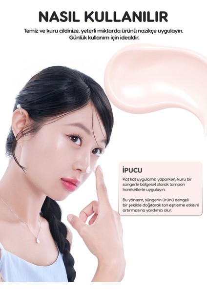 Aydınlık Görünüm Sunan Ton Eşitleyici Krem PERIPERA Filter Fit Milk Tone Up (001 Snow Peach) SPF30