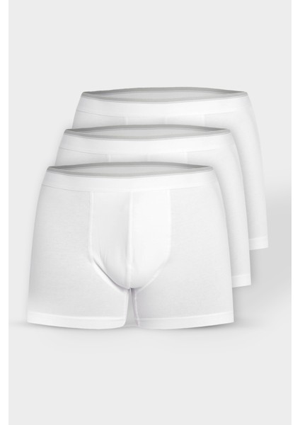 3'lü Set Pamuklu Likralı Erkek Boxer 1001
