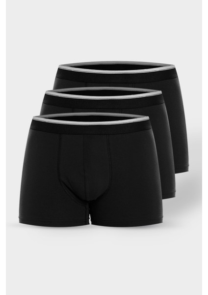3'lü Set Pamuklu Likralı Erkek Boxer 1001