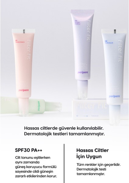 Canlı Görünüm Sunan Ton Eşitleyici Krem PERIPERA Filter Fit Milk Tone Up (002 Pure Blue) SPF30 indirimleri