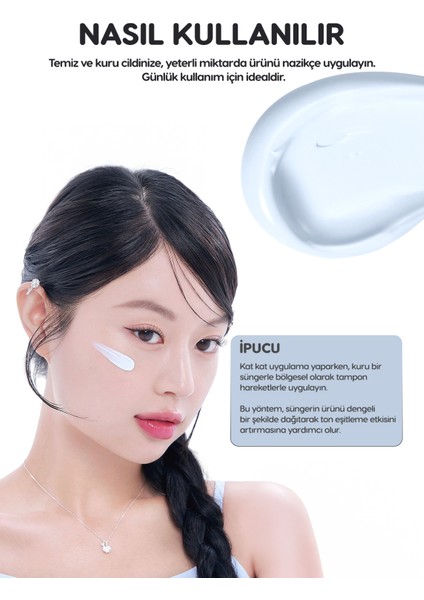 Canlı Görünüm Sunan Ton Eşitleyici Krem PERIPERA Filter Fit Milk Tone Up (002 Pure Blue) SPF30