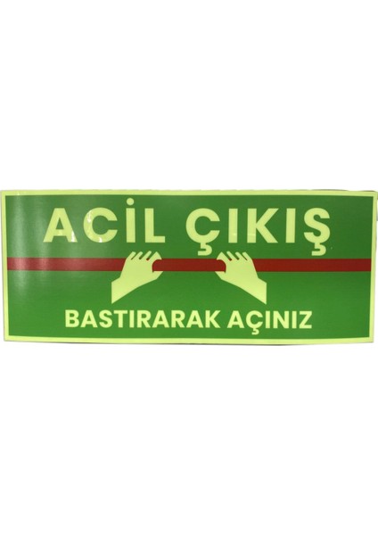 Fosforlu Yangın Kapısı Sticker 3' Lü Paket